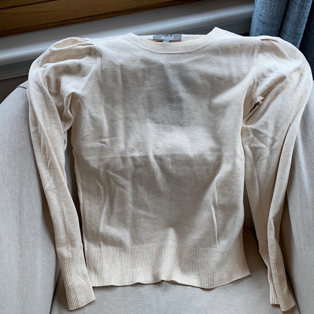 Puffed shoulders cardigan